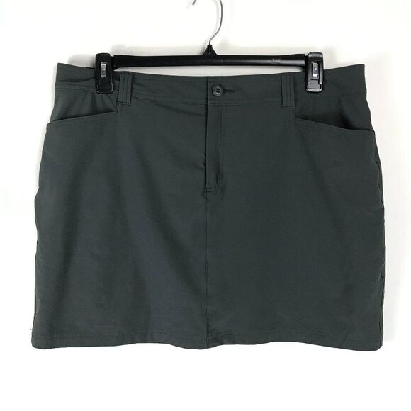 Eddie Bauer Adventurer 2.0 Skort Women's Plus Size 16 Gray Stretch Trail Outdoor - Picture 1 of 9